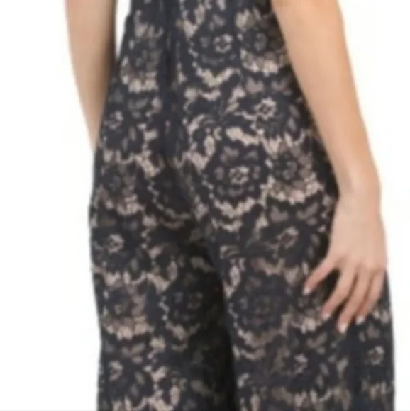 Julia Jordan lace  black jumpsuit - Picture 8 of 9